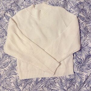 Zaful White-Cream Ribbed Sweater